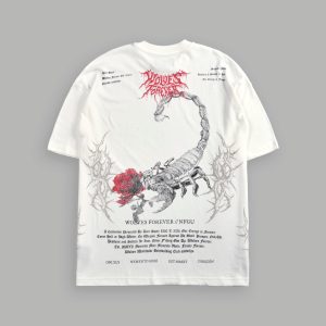 Scorpion Thorns Premium Oversized Tee in Cream