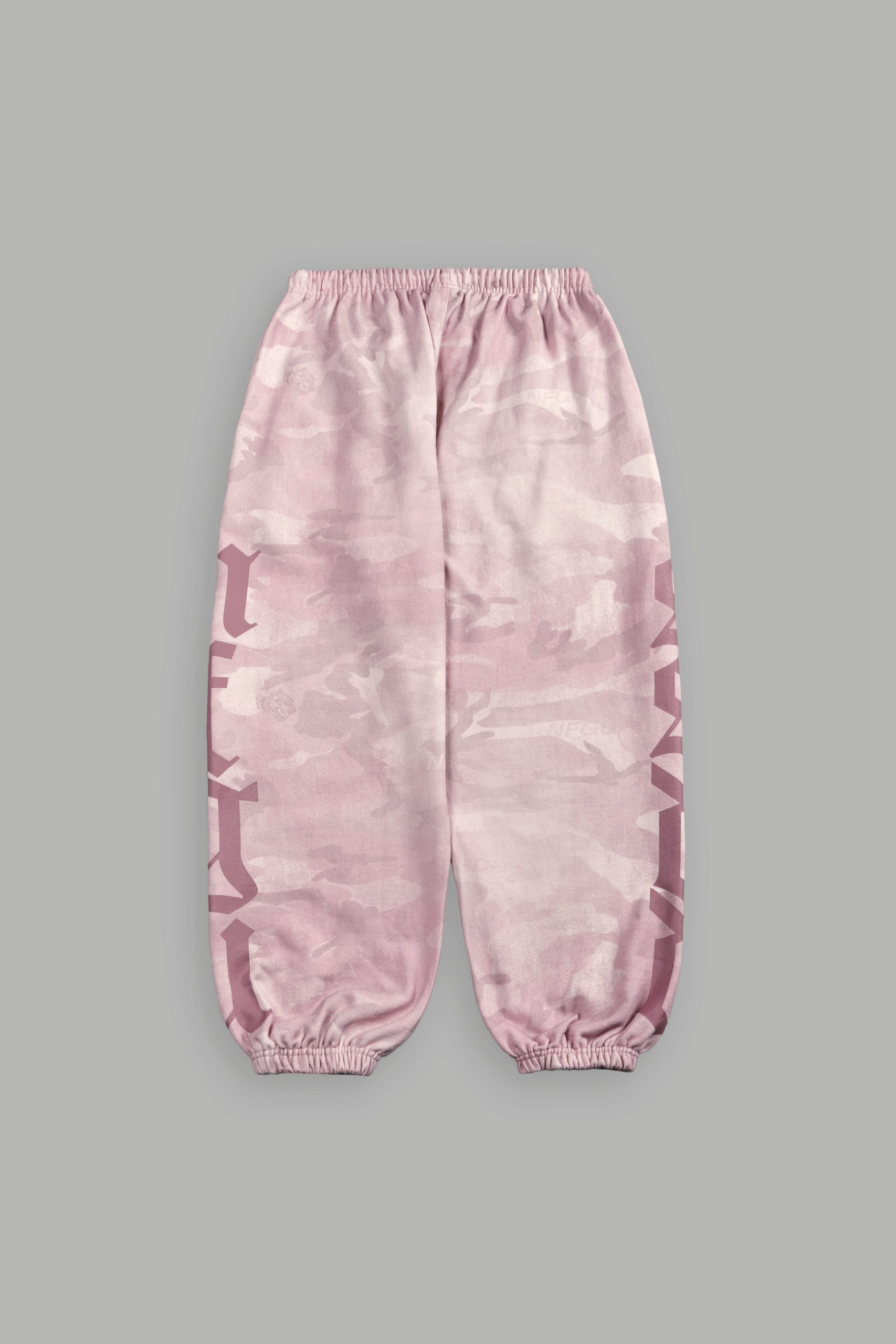 Our Mantra Unisex Lounger Sweat Pants in Blush Vintage Woodland Camo - Image 3