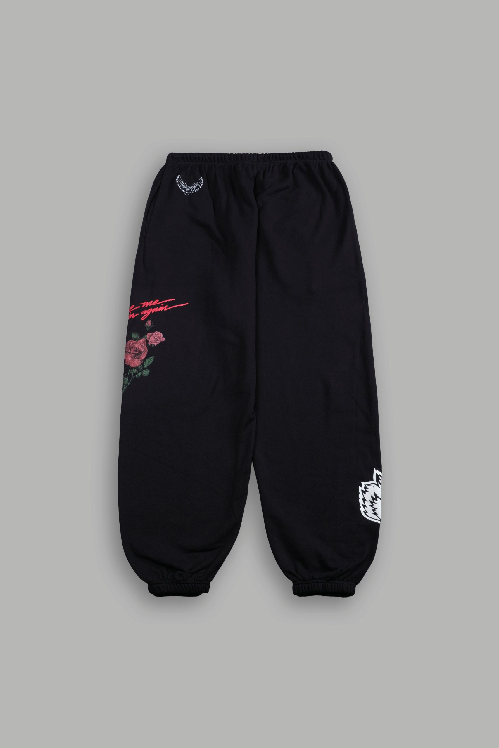 Sin Again Unisex Lightweight Lounger Sweat Pants in Black - Image 3