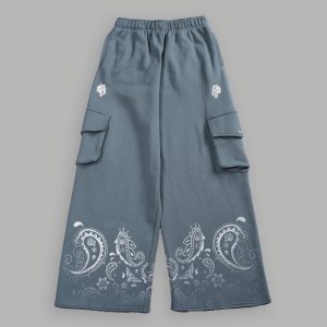 Faded Paisley Durst Cargo Sweats in Greek Stone