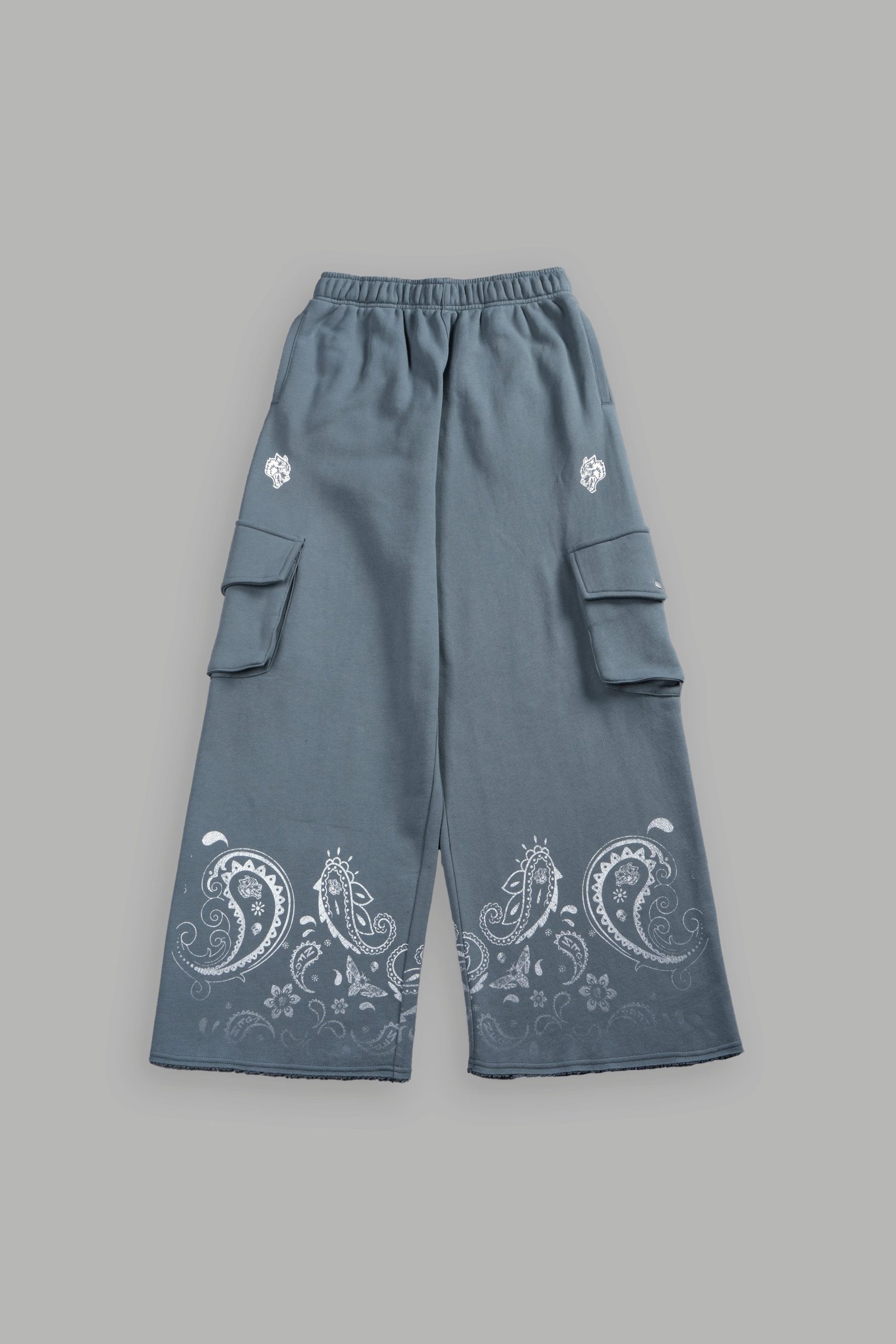 Faded Paisley Durst Cargo Sweats in Greek Stone