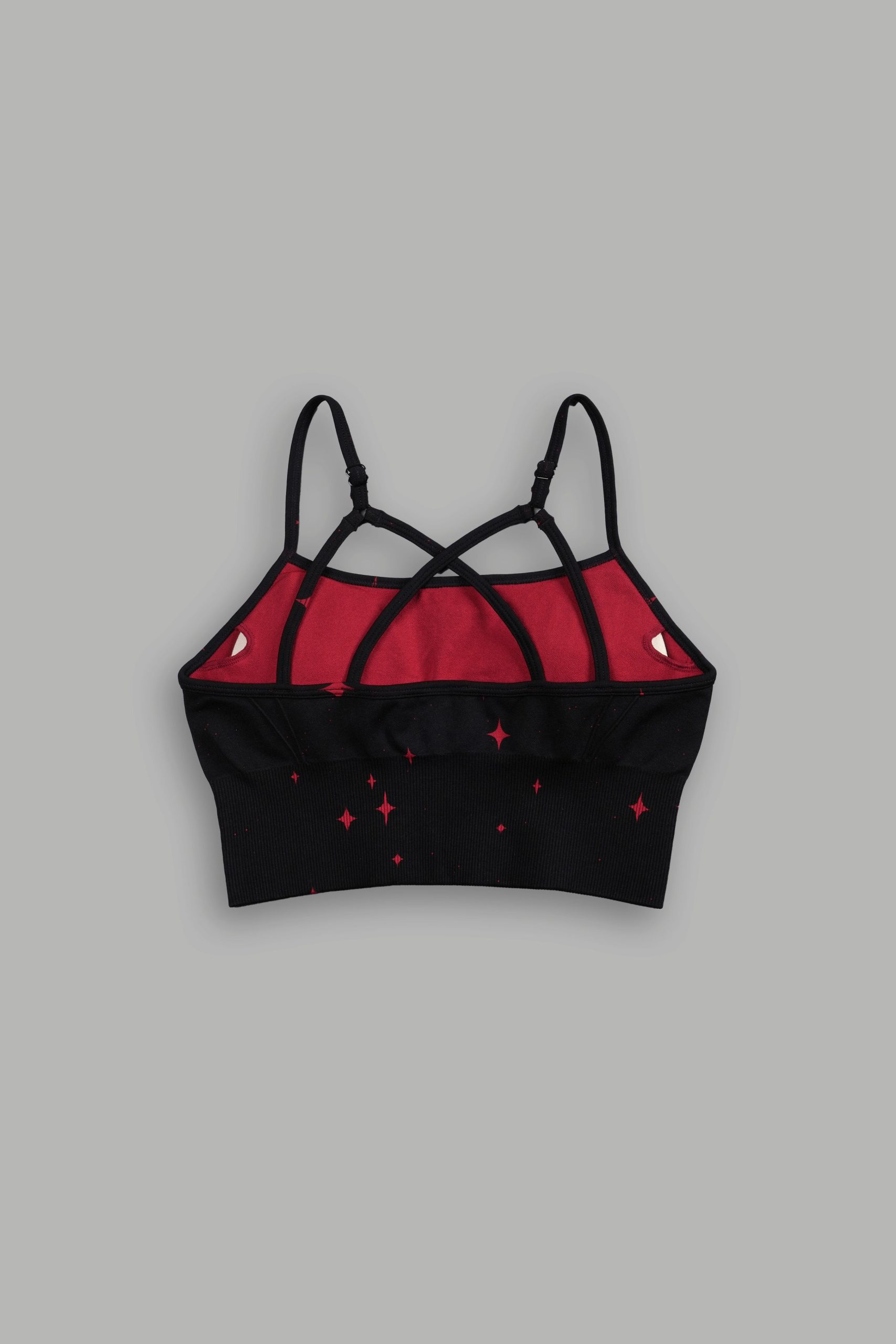 The Power Everson Seamless Huxley Bra in Black/Red Starry Night - Image 5