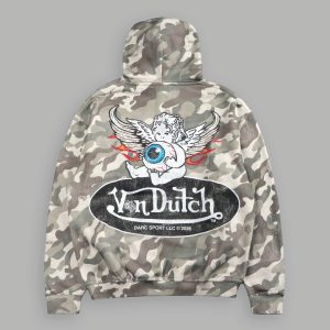 Von Wild Pierce Hoodie in Dsvd Green Camo