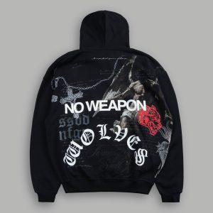 The Fallen Grunge Hoodie in Black