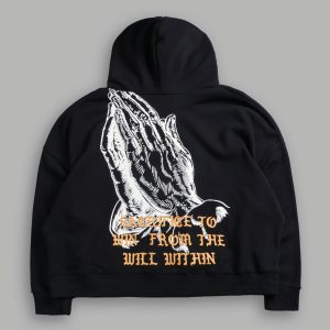 The Will Within Grunge Gage Box Cut Hoodie in Black