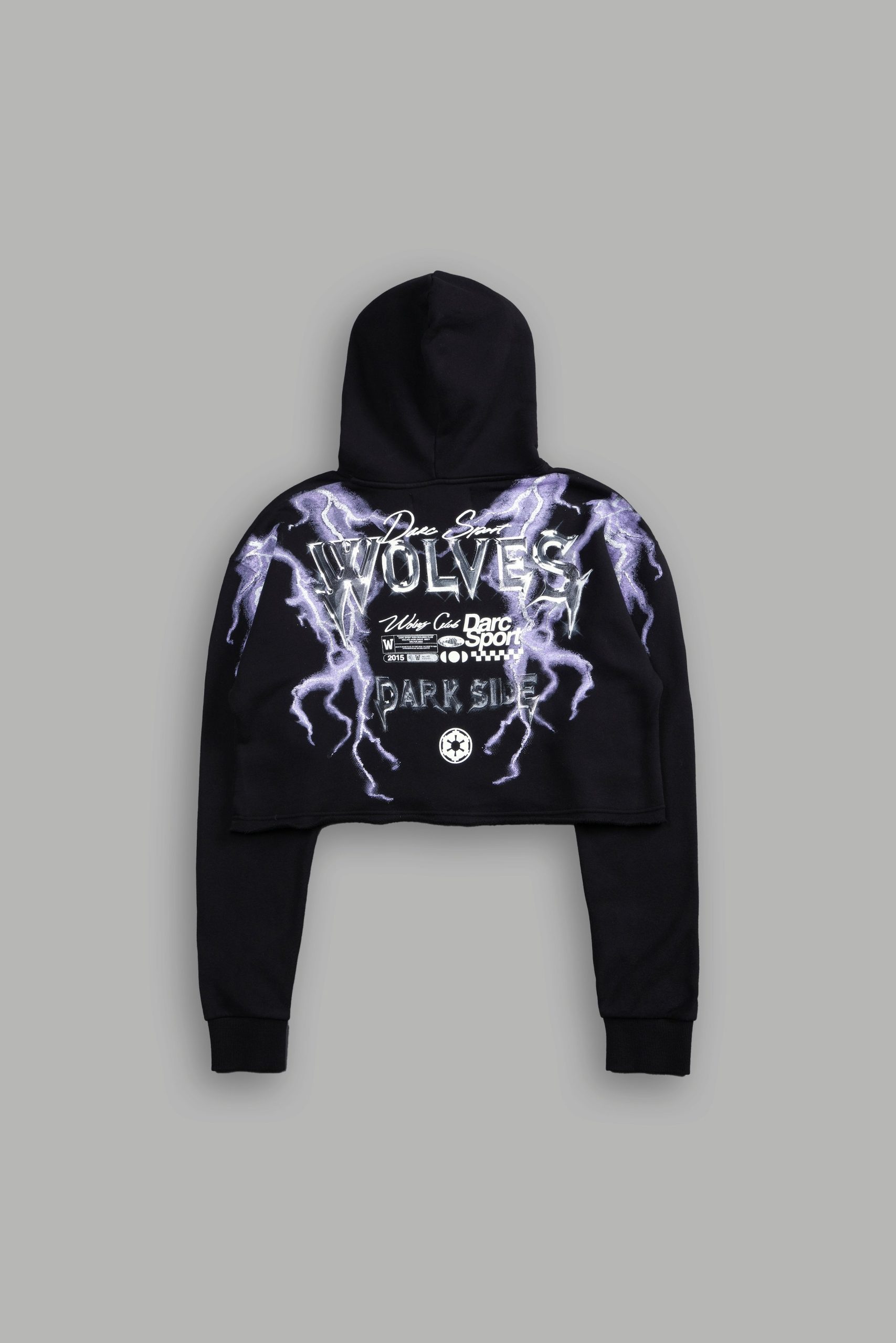 Ride The Lightning Wyoming (Cropped) Hoodie in Black