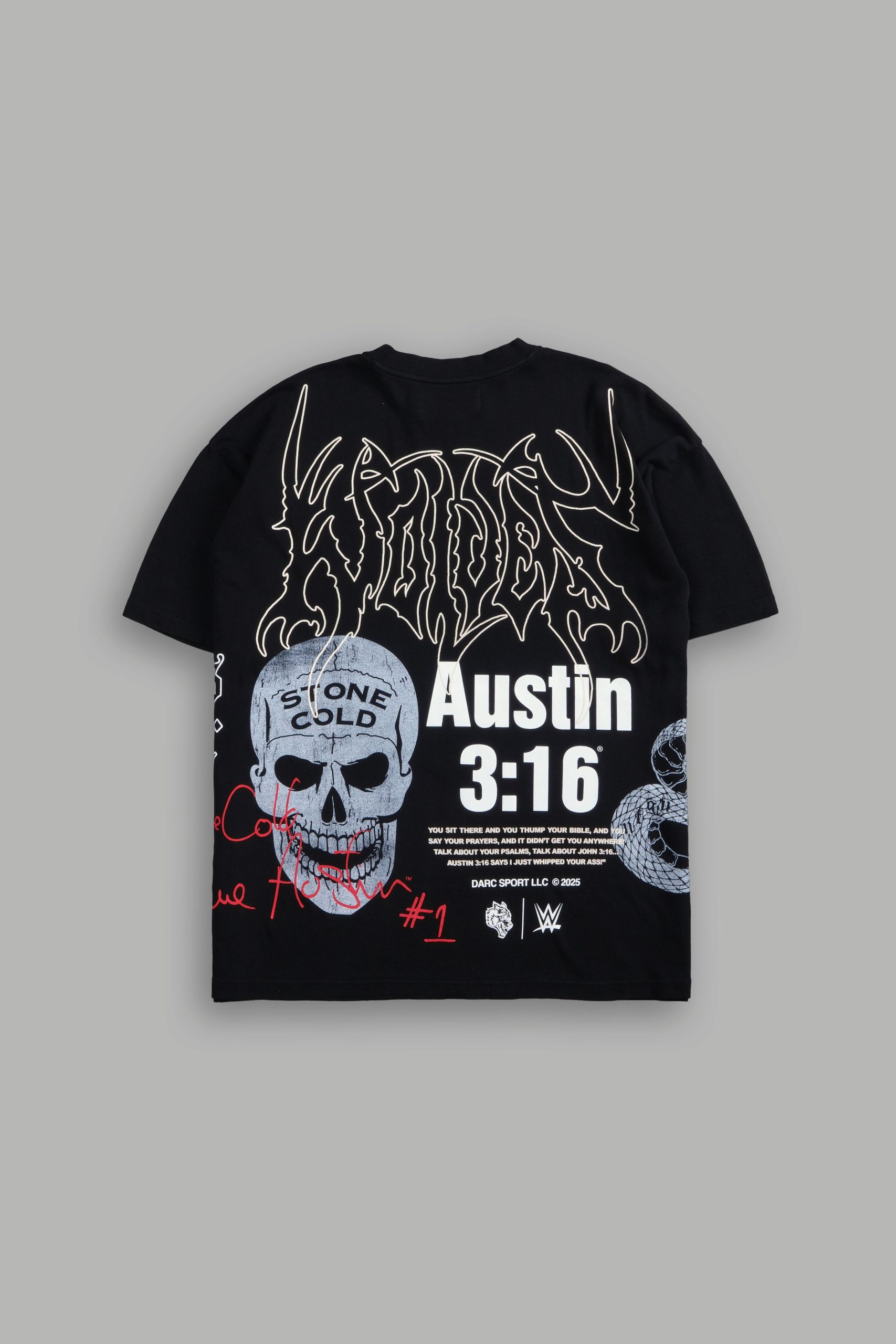 Austin 3:16 Premium Oversized Tee in Black