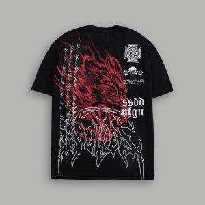 Till Forever Inferno Premium Oversized Tee in Black Sun Fade