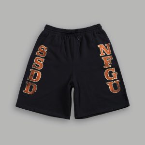 SSDD NFGU Gym Oversized Osiris Sweat Shorts in Black