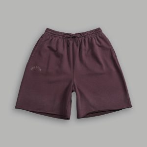 Darc Wandering Grunge Brock Sweat Shorts in Darc Garnet Drift Wash