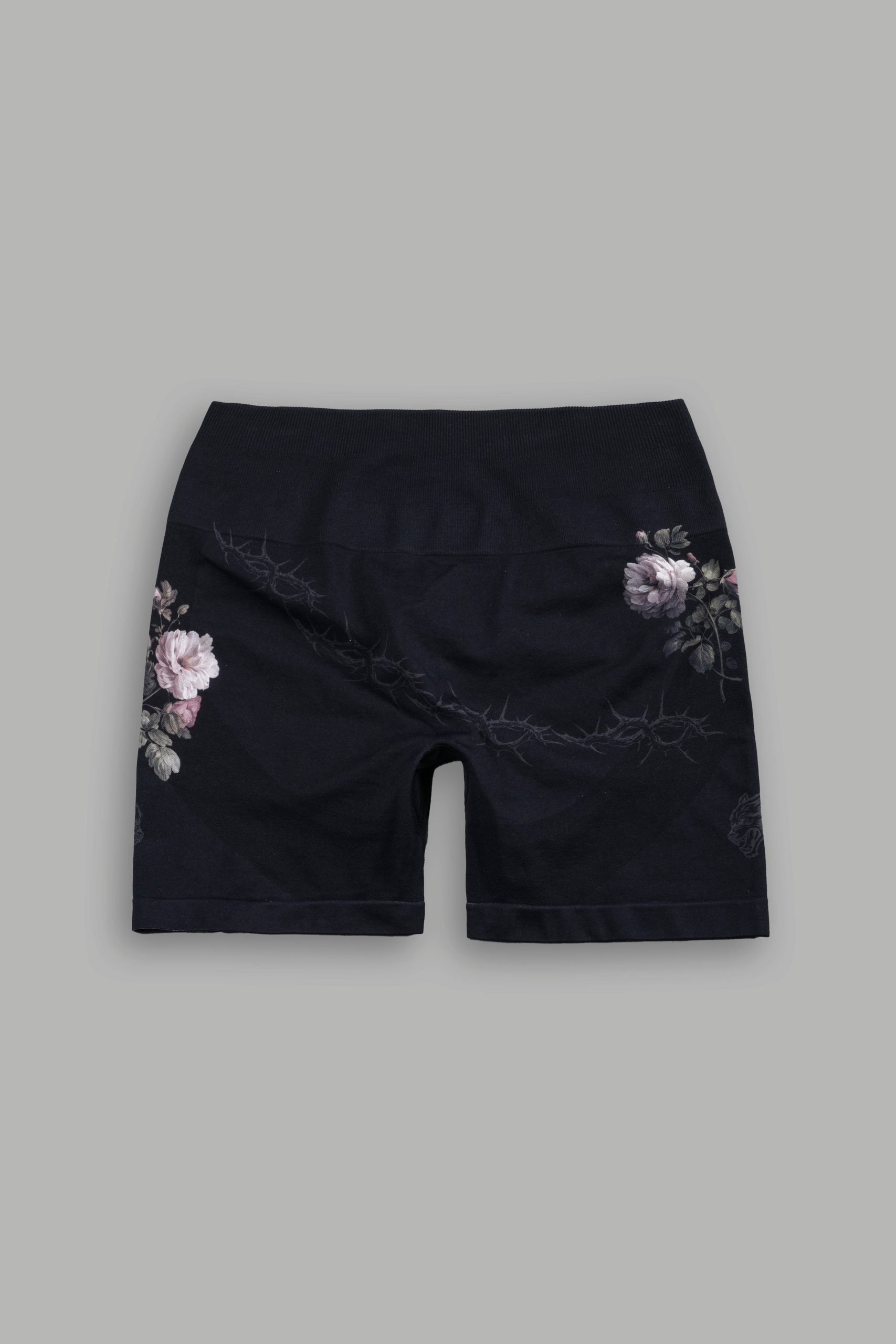 Rose Thorn Stella Soft Seamless Shorts in Black Rose Thorn - Image 6