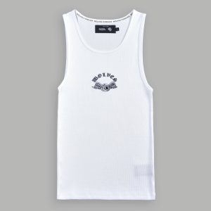 VD Chopper Ribbed Tank V2 in White
