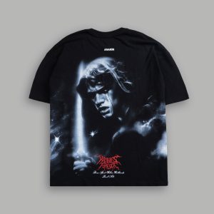 Dark Fate Side By Side Series Premium Oversized Tee in Black