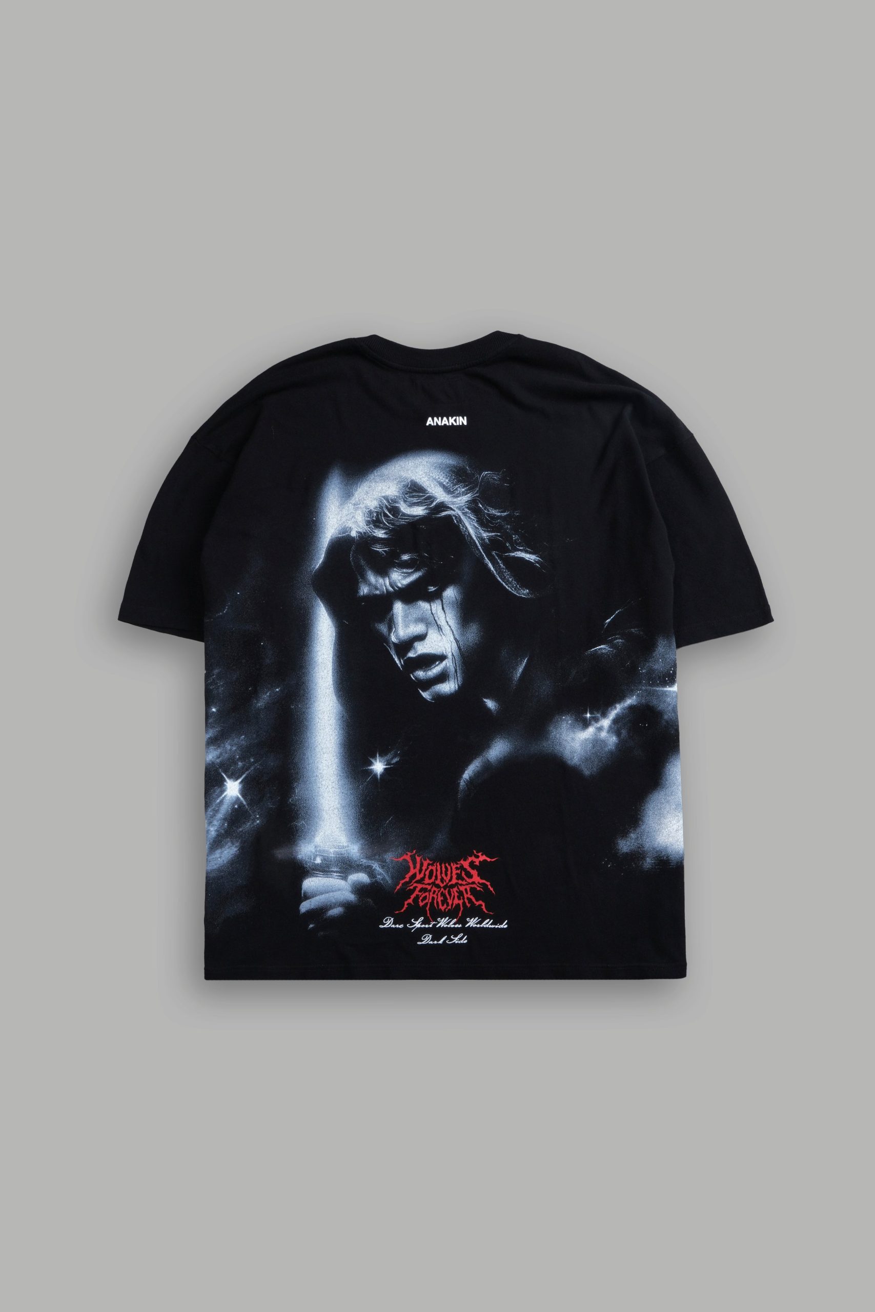 Dark Fate Side By Side Series Premium Oversized Tee in Black