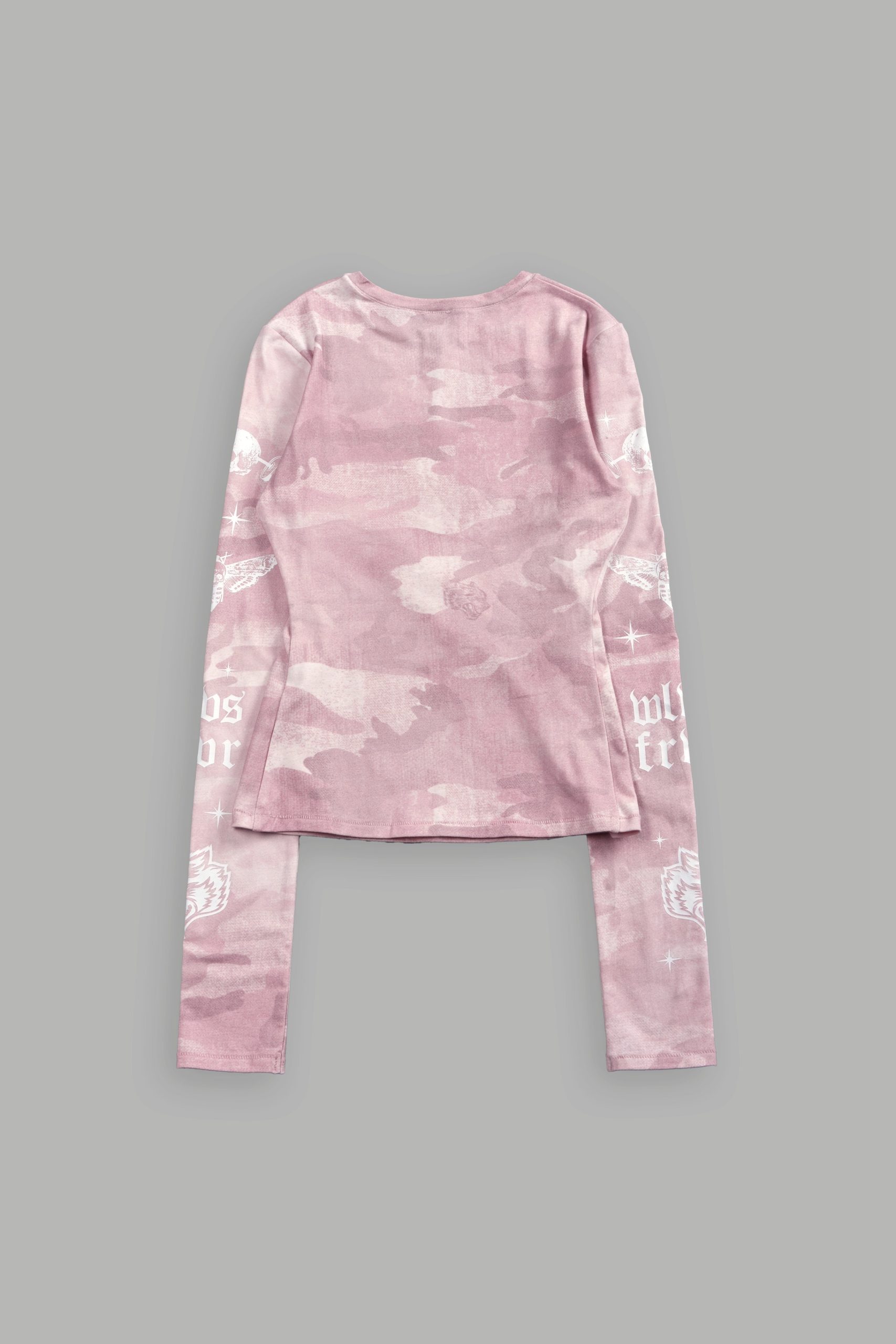 FRVR in the Stars Eden L/S Tee in Blush Vintage Woodland Camo - Image 2