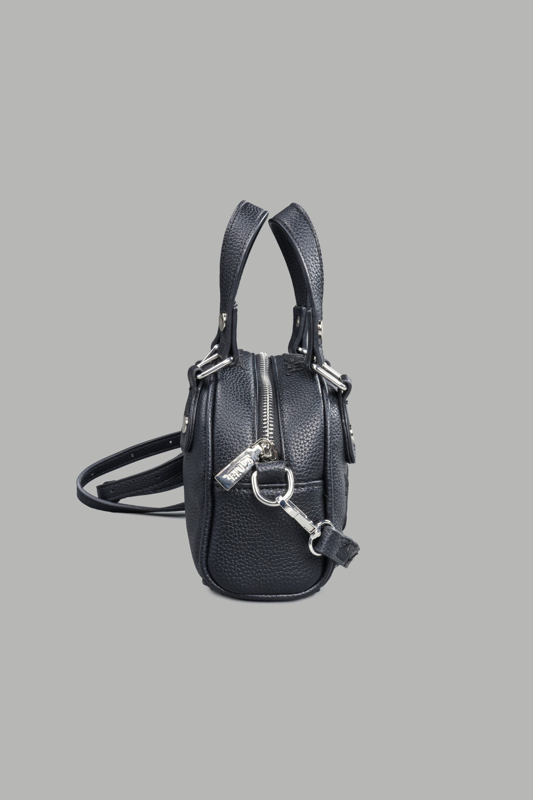 DSVD Collab VD Leather Mini Bowler in Black/Black - Image 5