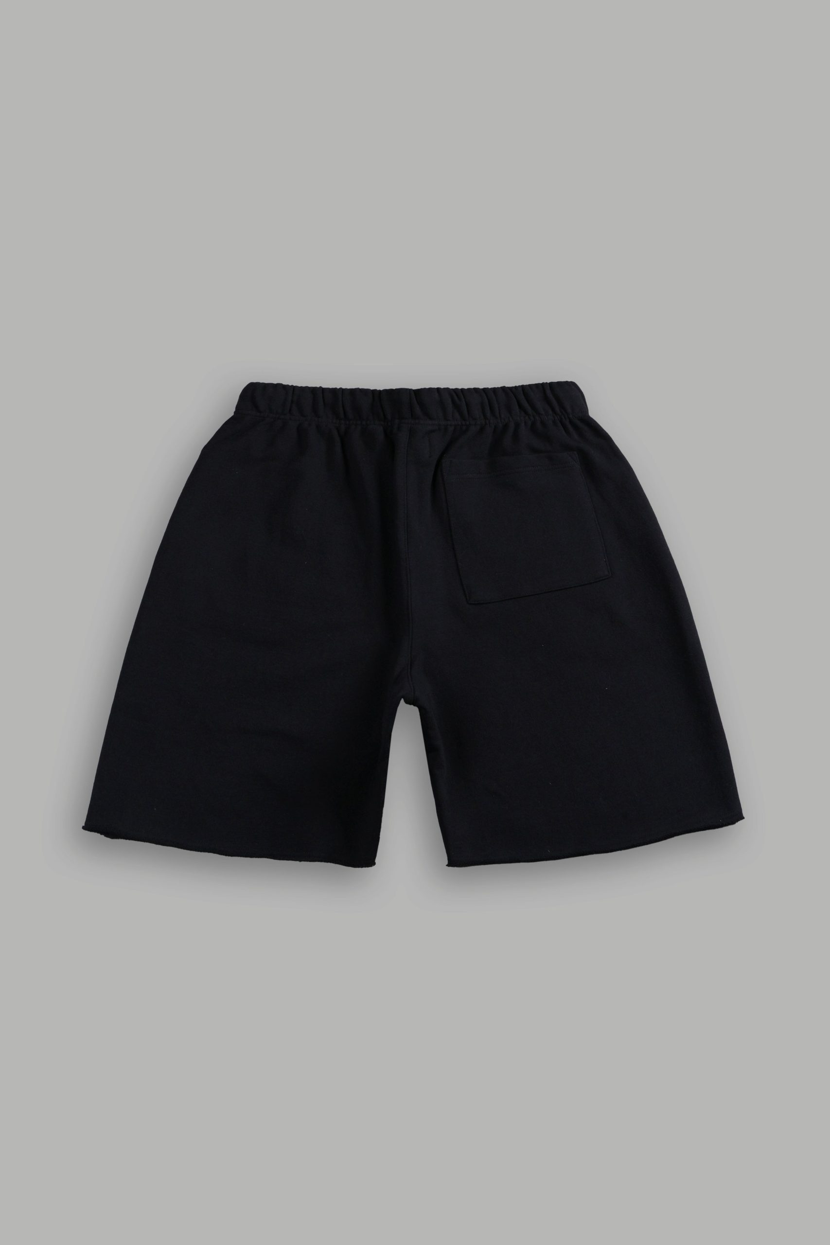 Rebel Heritage Grunge Oversized Raw Hem Post Lounge Sweat Shorts in Black - Image 3