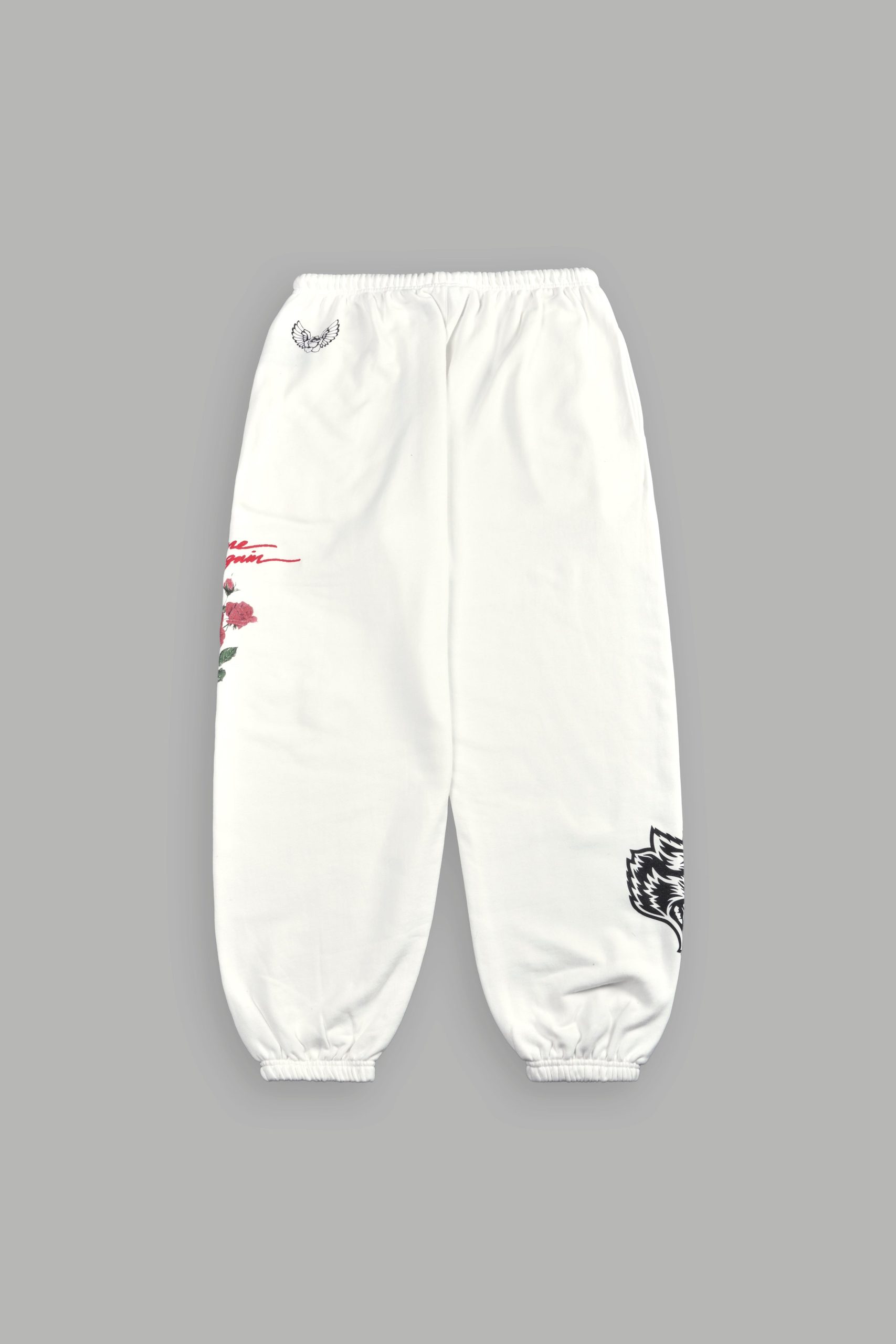 Sin Again Unisex Lightweight Lounger Sweat Pants in Cream - Image 3