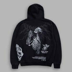 No Weapon Hesh Pierce Hoodie in Black