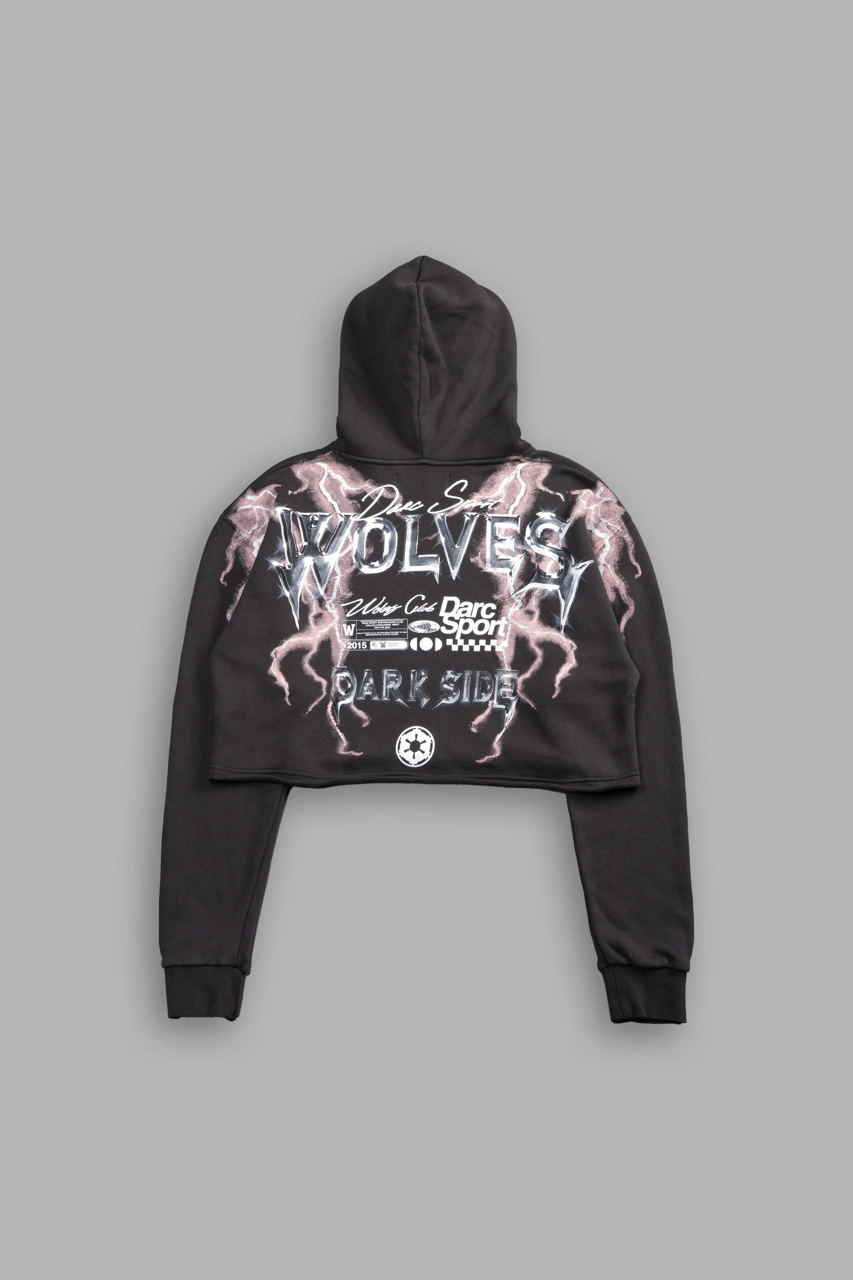 Ride The Lightning Wyoming (Cropped) Hoodie in Wolf Gray