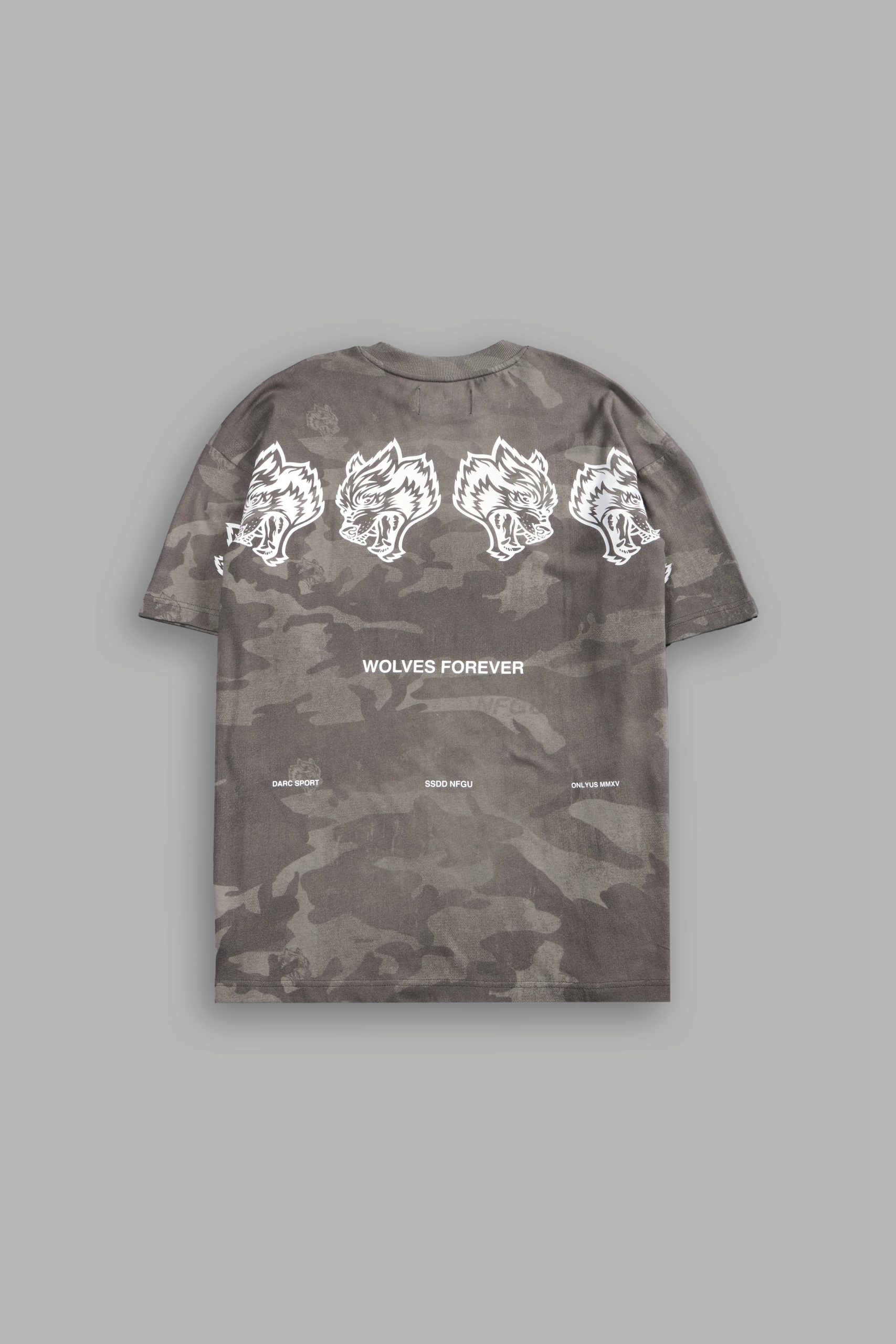 Wolves Have Your Back Unisex Premium Oversized Tee in Lush Vintage Woodland Camo
