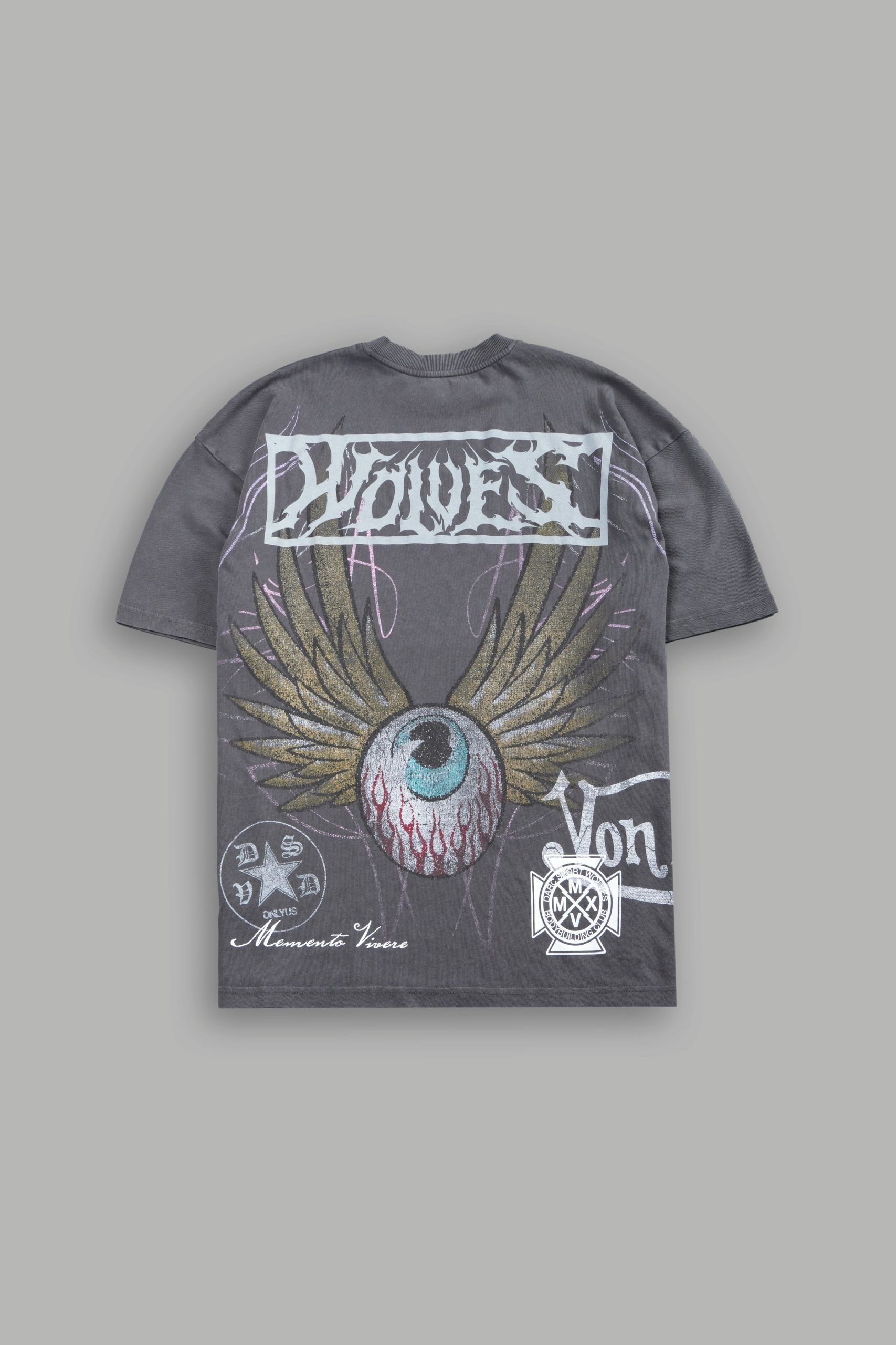 Darc Omen Side-By-Side Series Premium Tee in Slate Gray