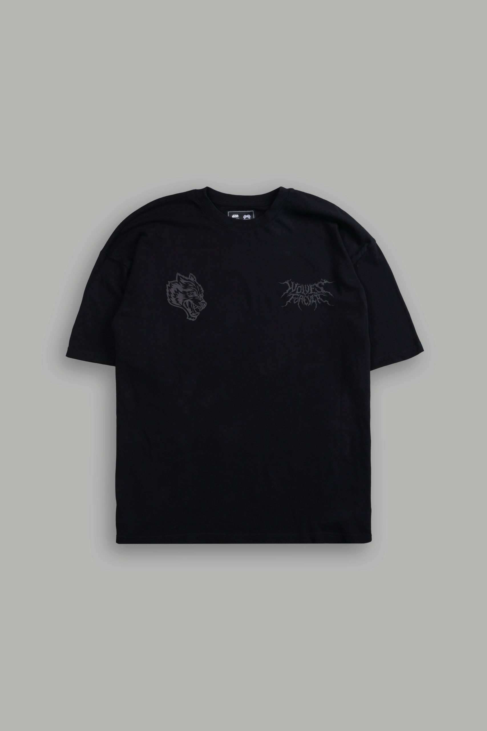 Dark Fate Side By Side Series Premium Oversized Tee in Black - Image 3
