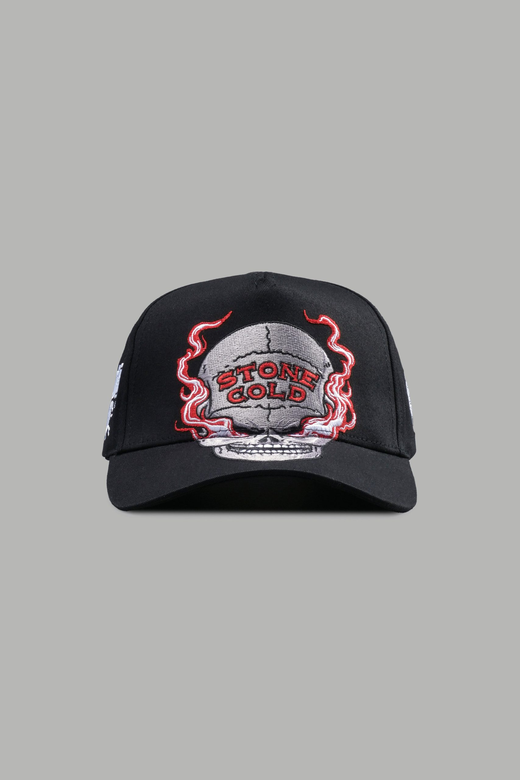 Stone Cold Big Skull 5 Panel Hat in Black