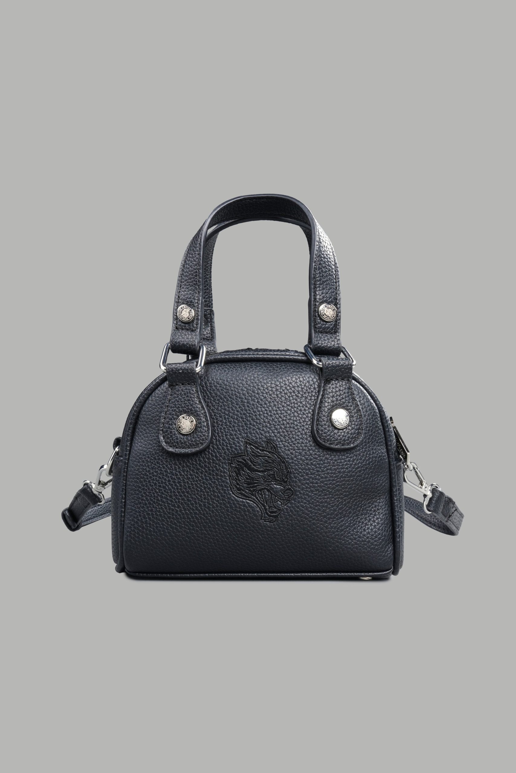 DSVD Collab VD Leather Mini Bowler in Black/Black - Image 2