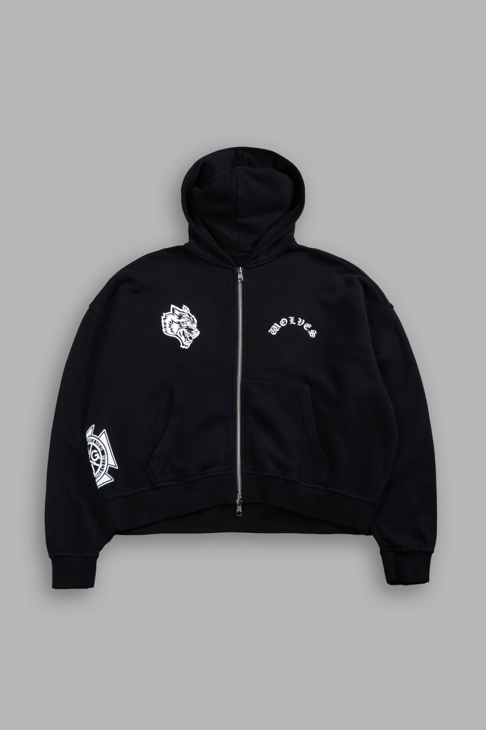 Next Of Kin NFGU Vex Double Zip Hoodie in Black - Image 3