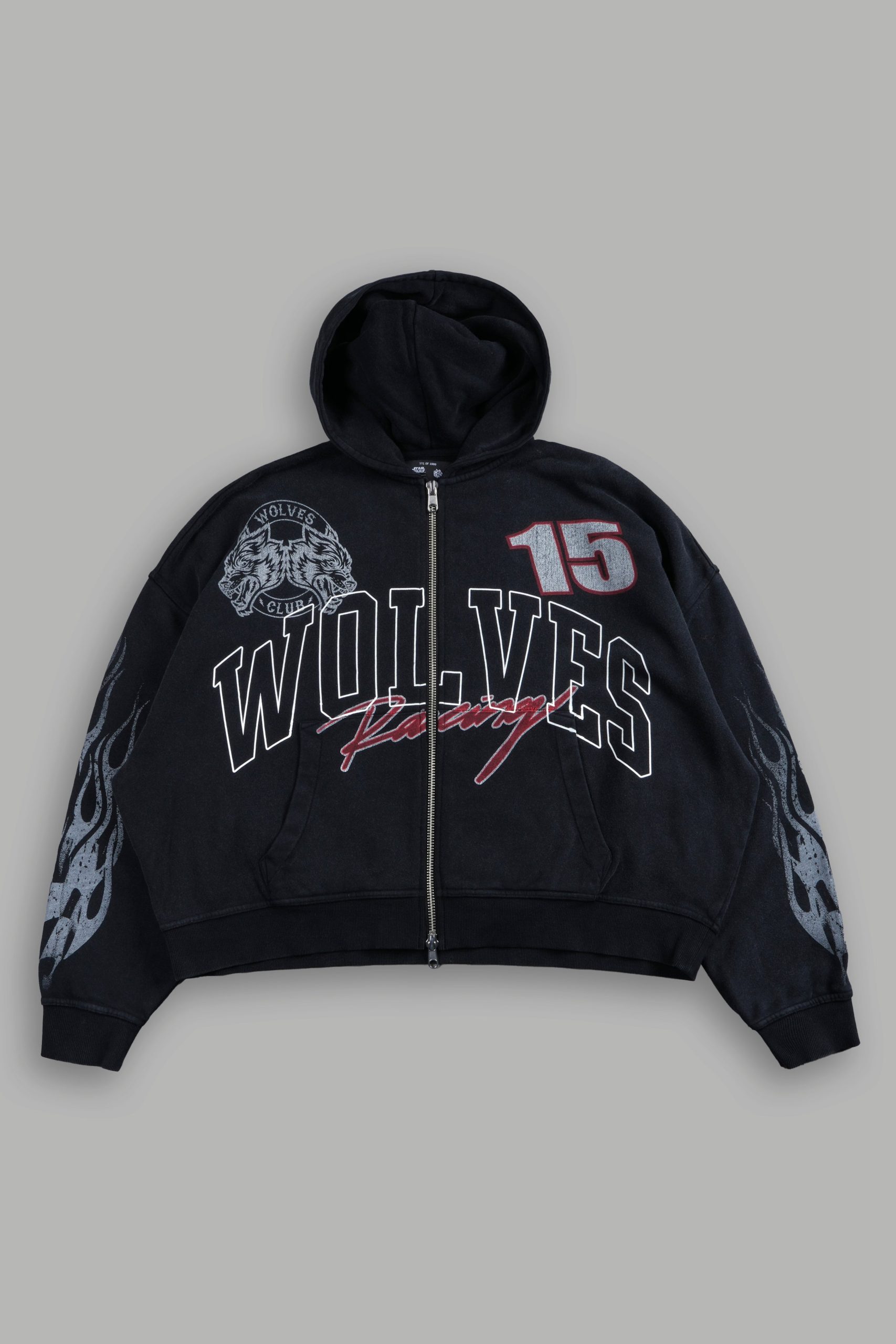 Race Inferno Vex Double Zip Hoodie in Black