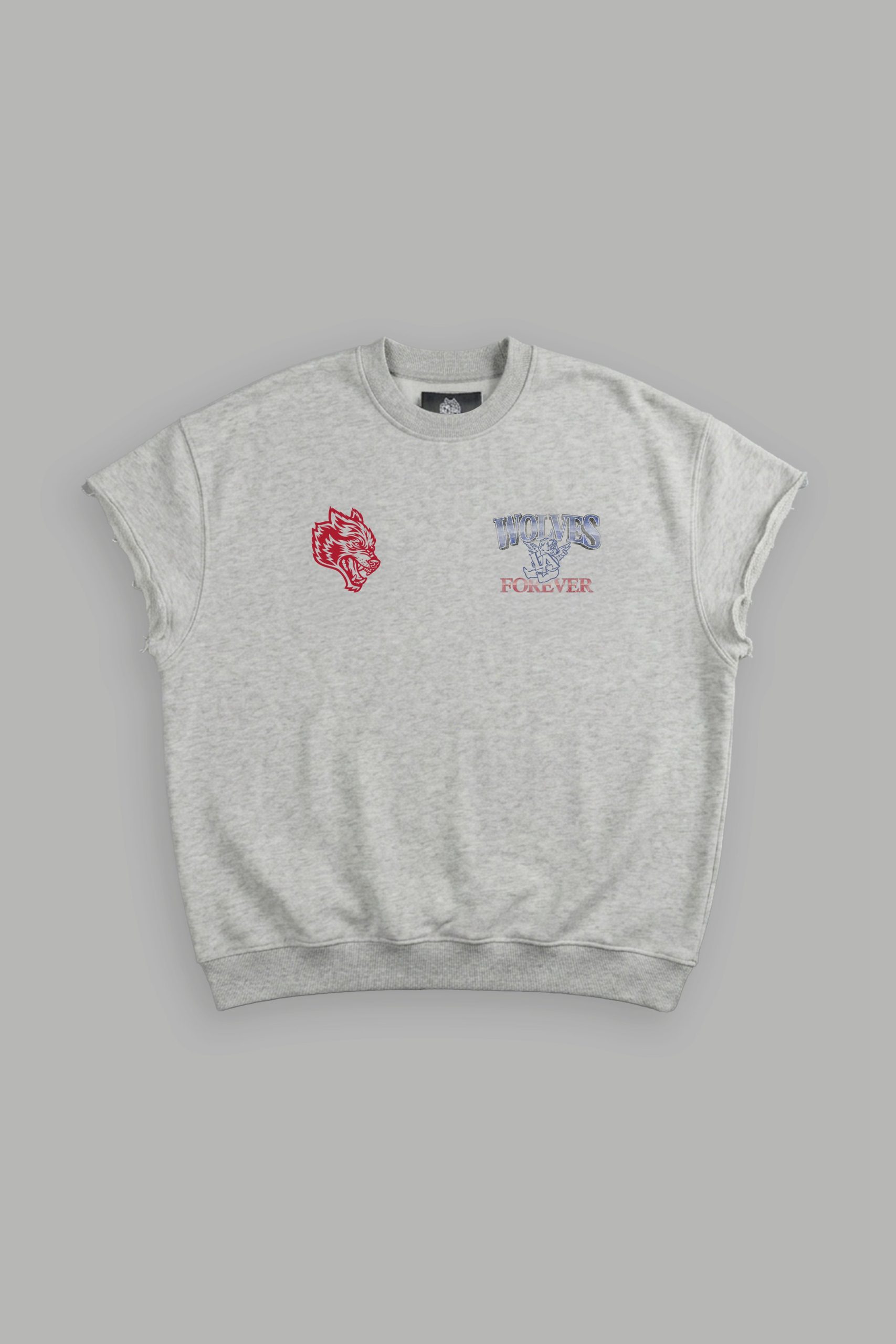 La Heritage Cap Sleeve London Crewneck in Light Athletic Gray - Image 2