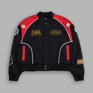 You Underestimate My Power Grit Road Racing Jacket in Black/Red