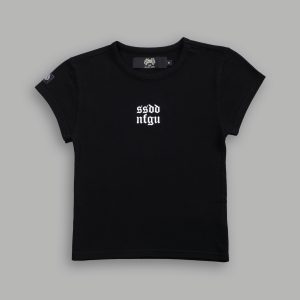 Wolf Label SSDDNFGU Baby Tee in Black