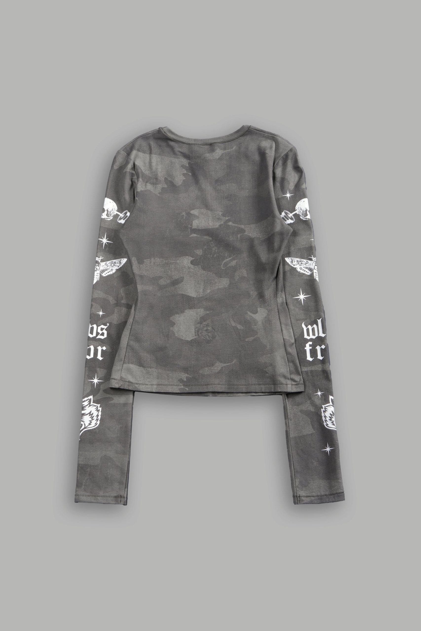FRVR in the Stars Eden L/S Tee in Lush Vintage Woodland Camo - Image 2
