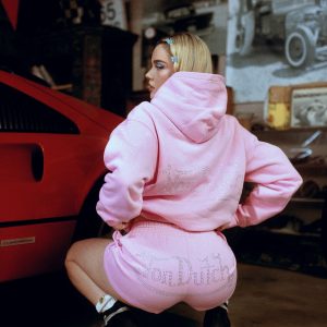Y2Kulture Ellie Sweat Shorts in Bubblegum