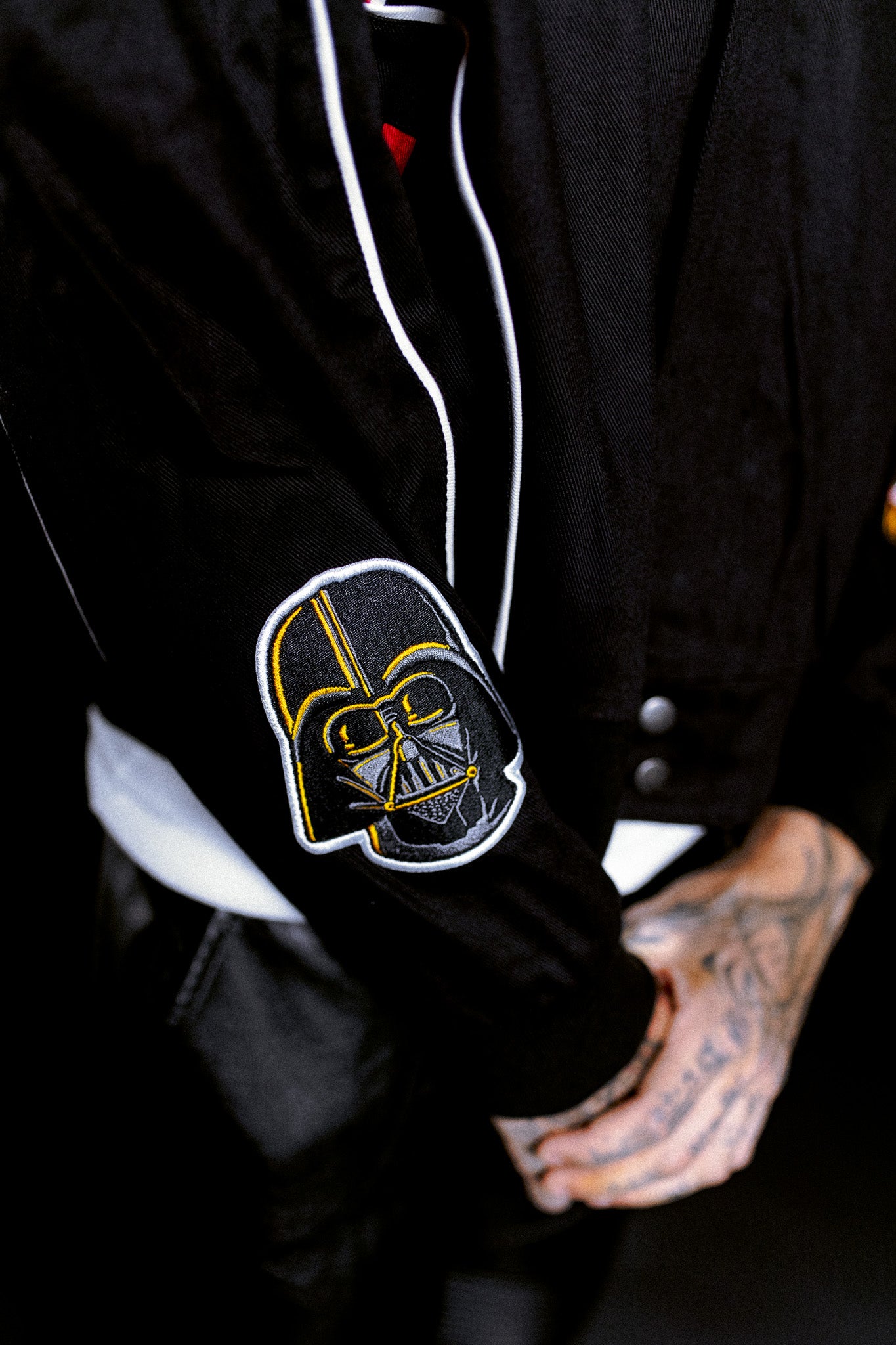 You Underestimate My Power Grit Road Racing Jacket in Black/Red - Image 17