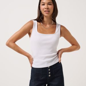 Cloud Rib Square Neck Tank