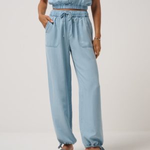 Chambray Tie Jogger