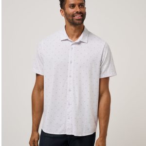 Comfortknit Geo Button-Up