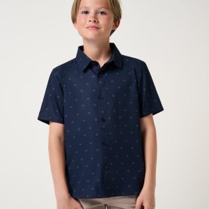 Techwoven Port Visit Youth Button-Up