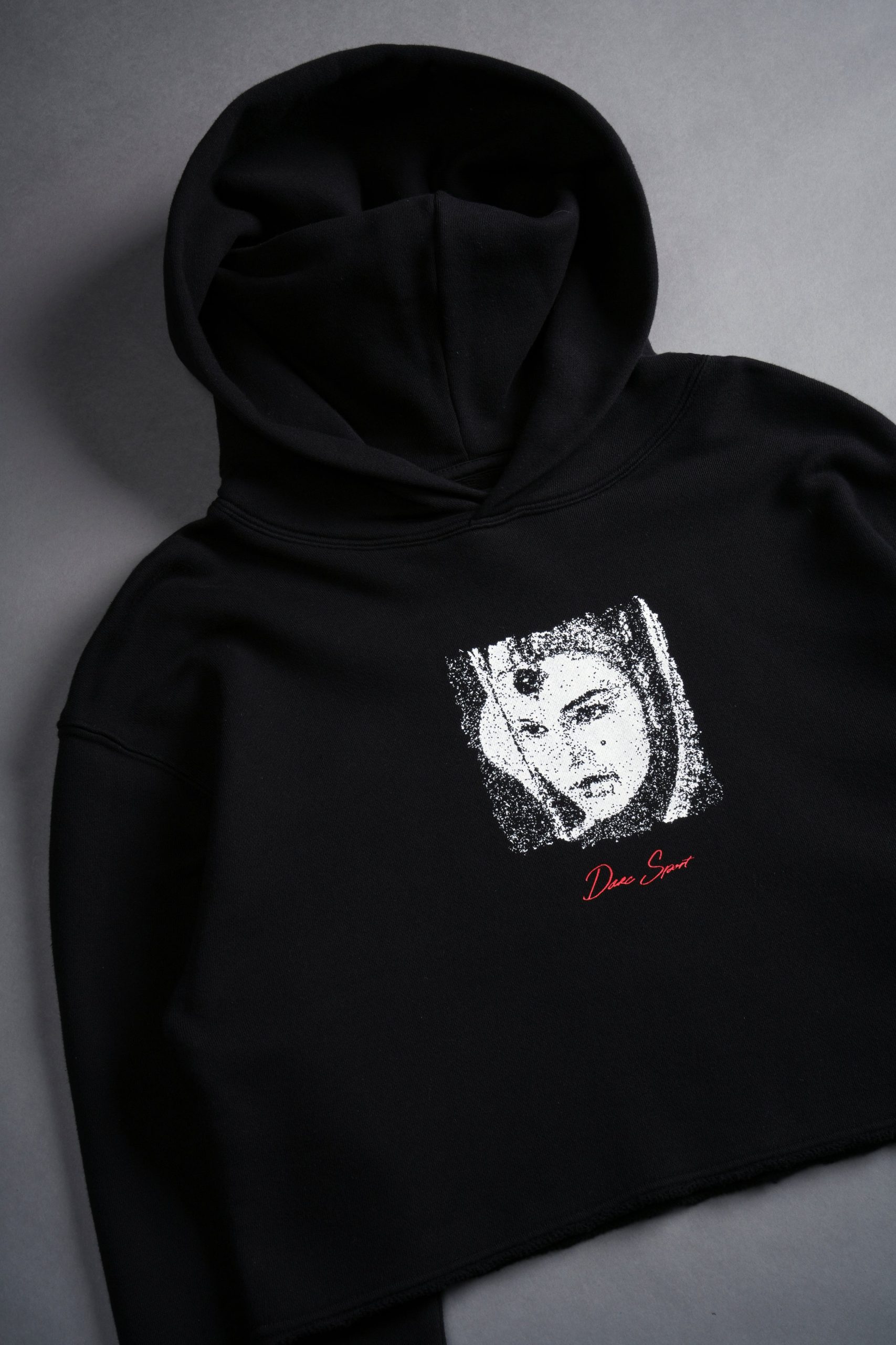 The Queen Wyoming (Cropped) Hoodie in Black - Image 6