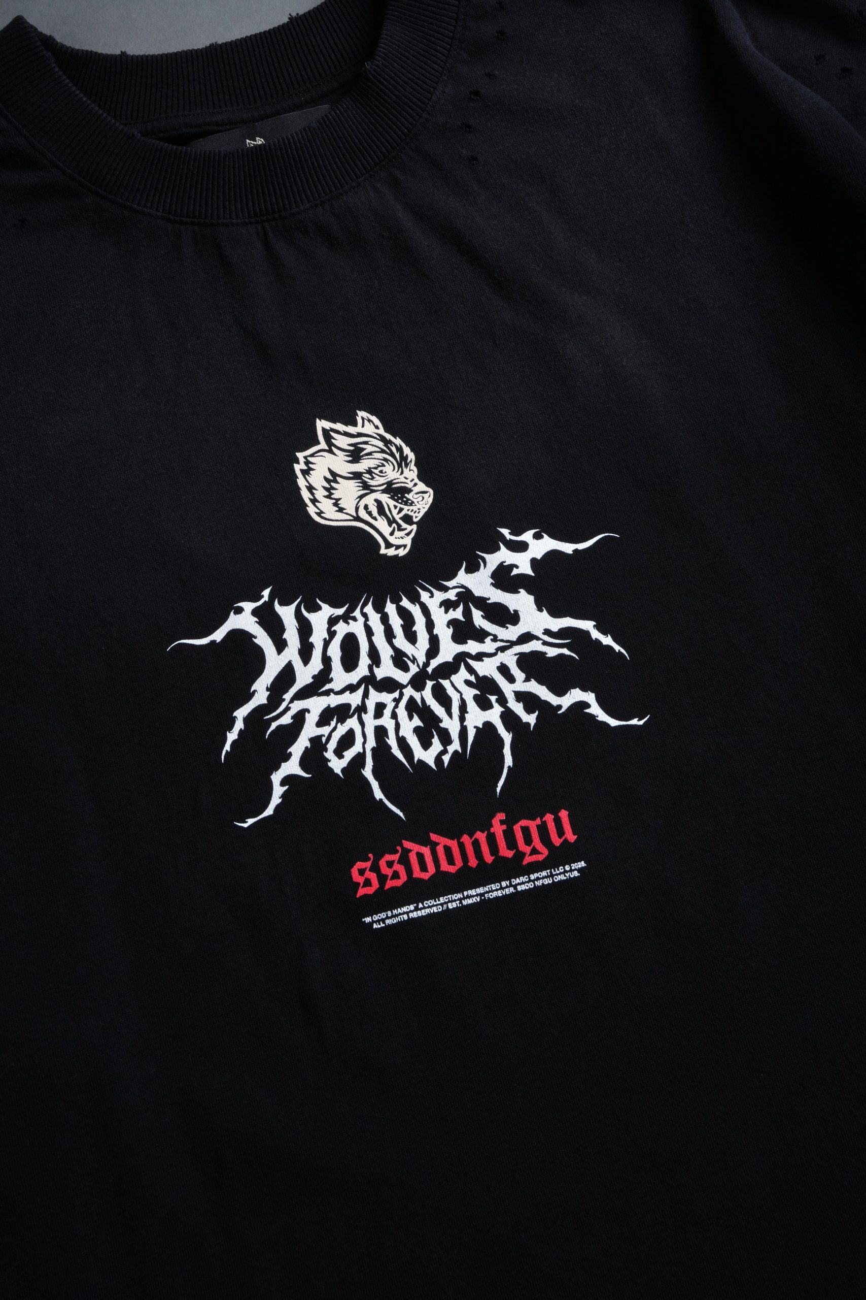 Mori Rose Distressed Grunge Tee in Black Drift Wash - Image 13