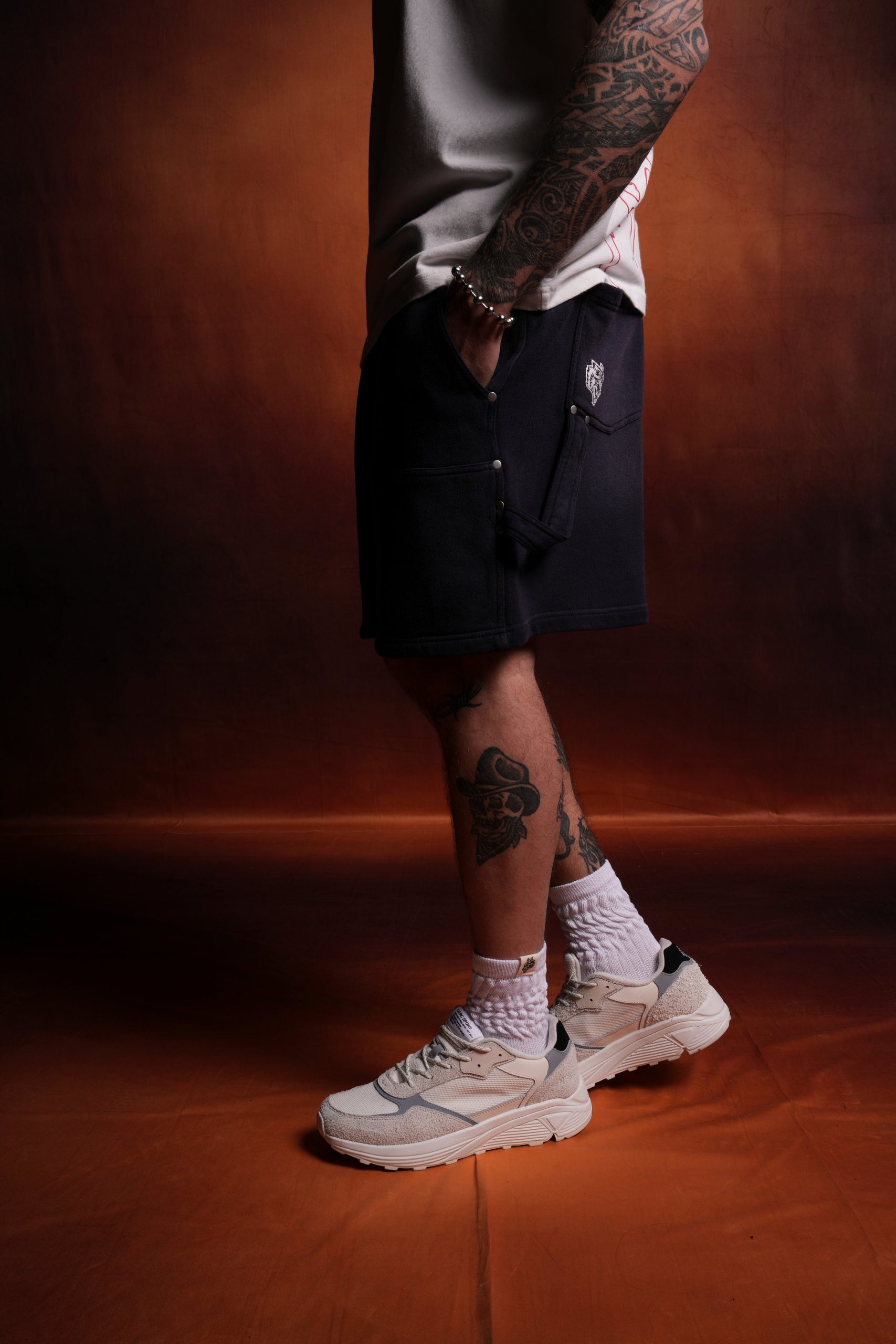 NFGU Forever Rivet Fleece Shorts in Nightshade Sun Fade - Image 8