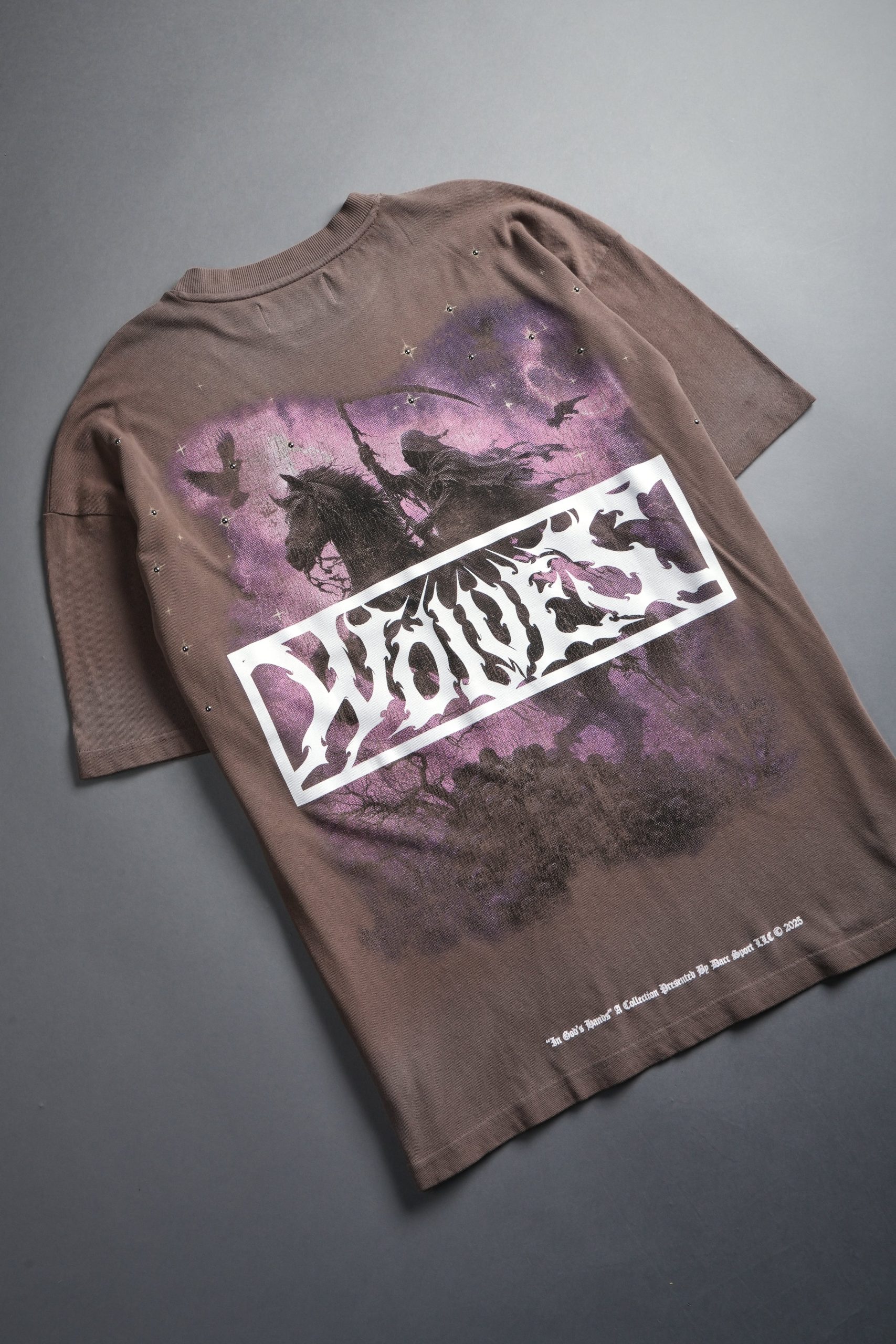 Midnight Horseman Premium Oversized Tee in Mojave Brown Drift Wash - Image 8