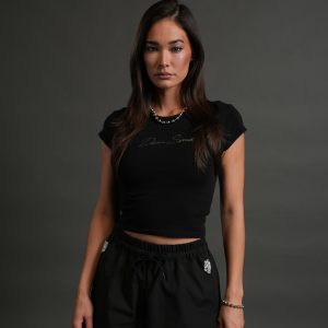 Darc Star Baby Tee in Black