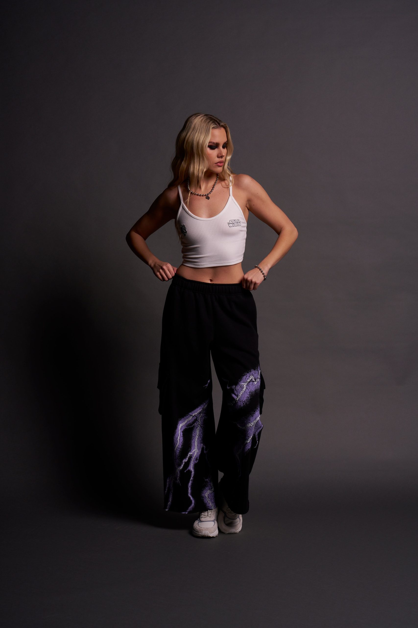 Star Wars Spaghetti Crop Tank in Cream - Image 5