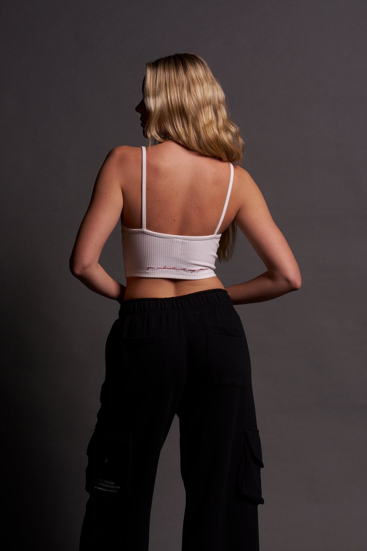Star Wars Spaghetti Crop Tank in Cream - Image 2