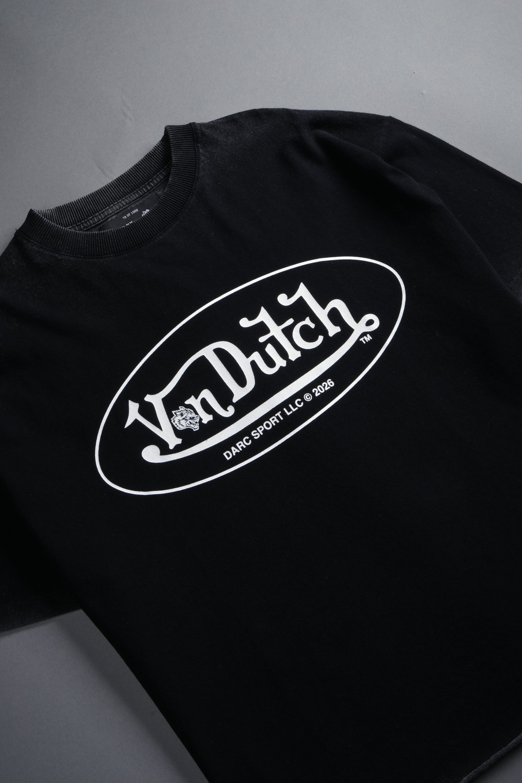 DSVD Legacy Grunge Mid-Length Raw Hem Tee in Black - Image 9
