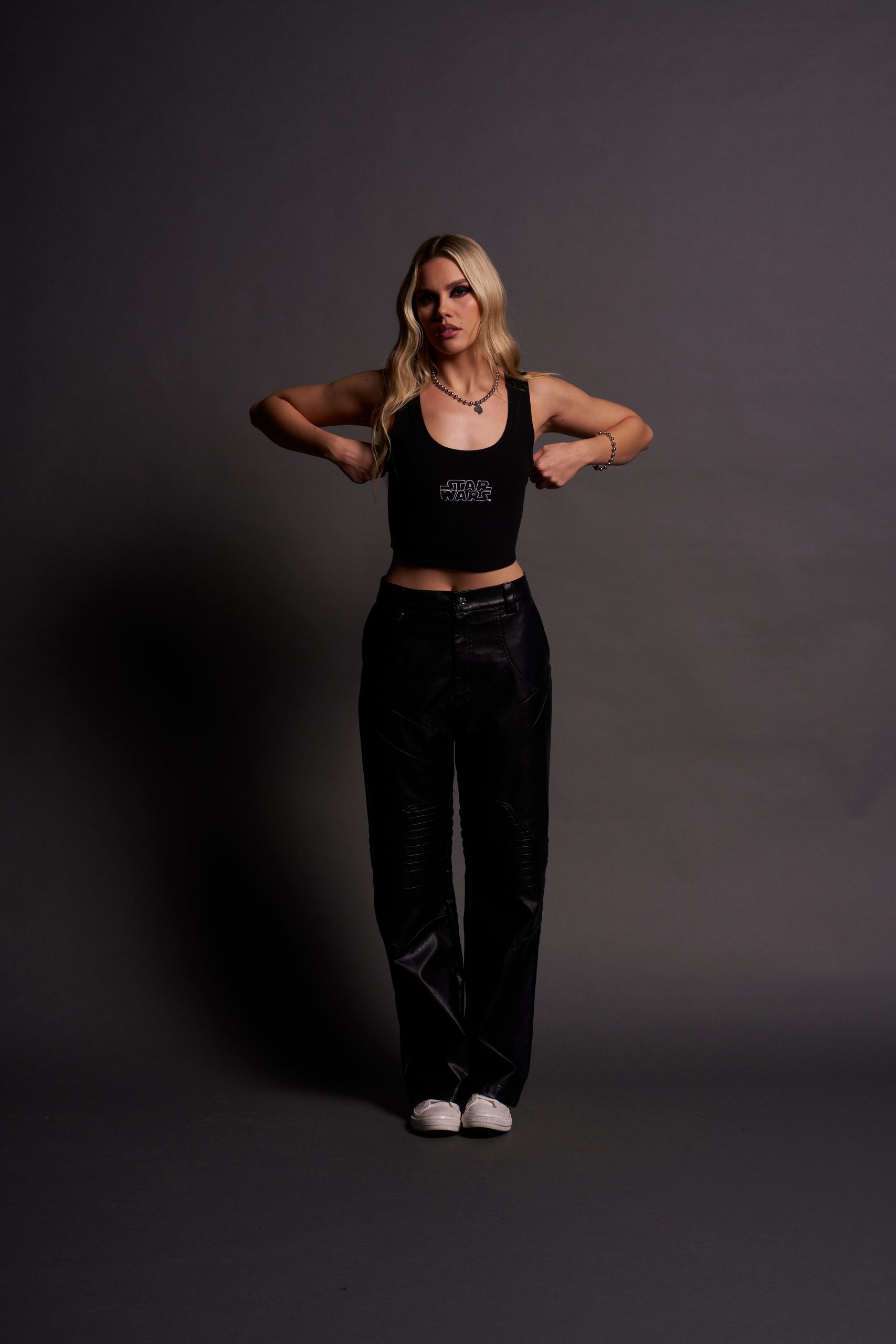 Star Wars She Classic Ribbed Tank in Black - Image 5